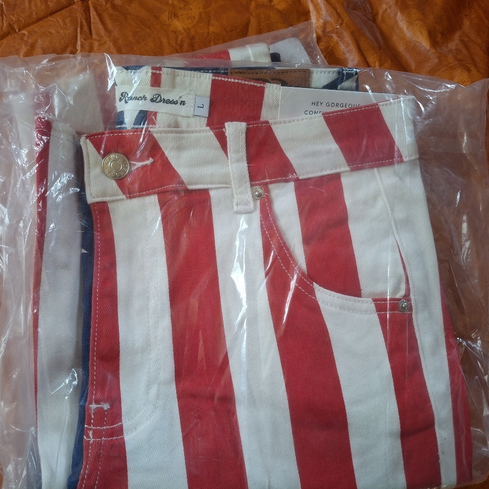 Ranch Dressn, White, and Blue Women's Jeans